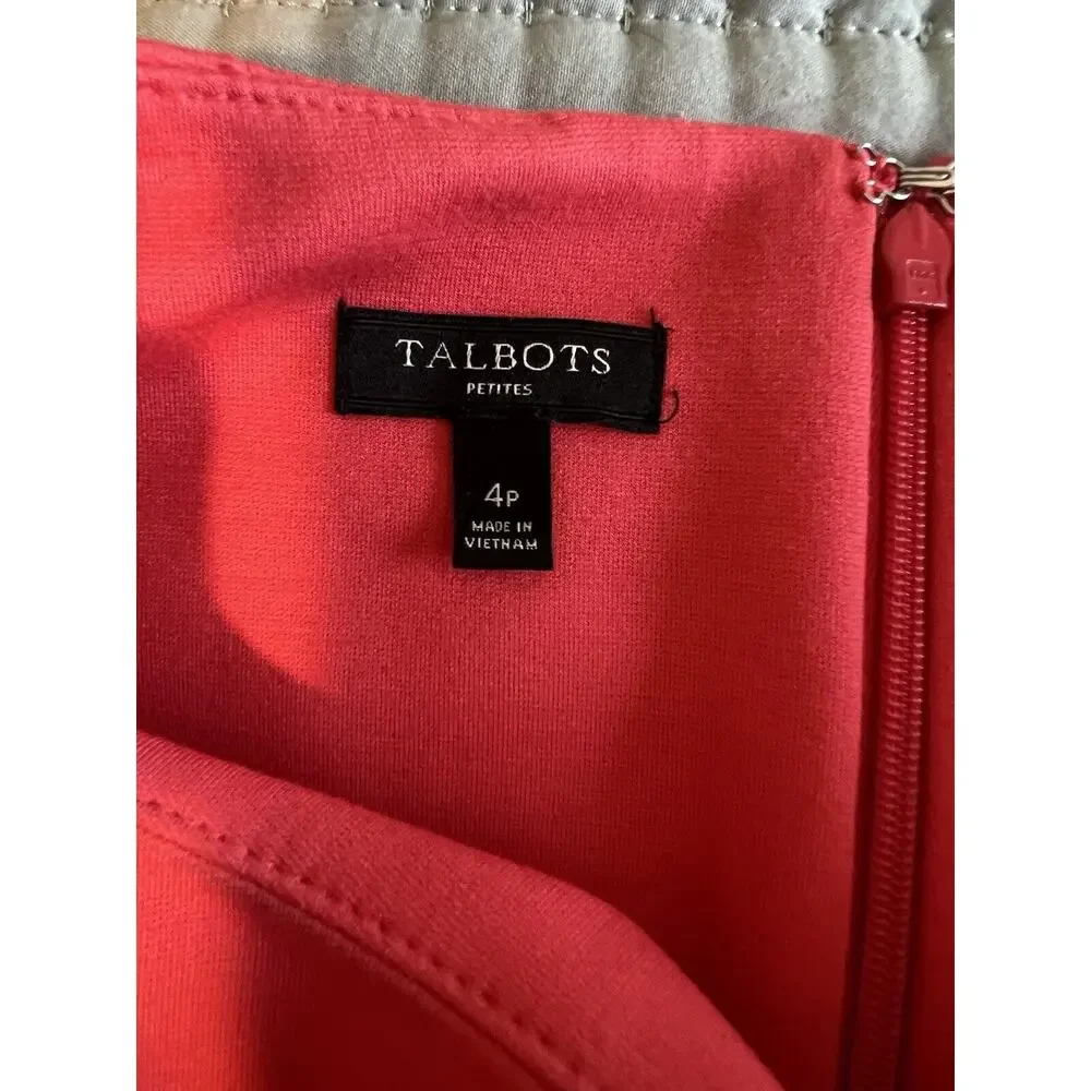 Talbots Dress Knit Stretch Size 4 Petite Career Cocktail Casual - Picture 6 of 10